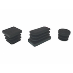 6 x bl puntali tondi 24 mm plastica nero 8 pz