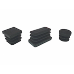 250 x puntali alettati tondi 22 mm plastica nero