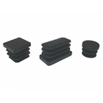 200 x puntali alettati tondi 30 mm plastica nero