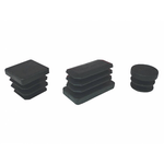 6 x bl puntali tondi 18 mm plastica nero 10 pz