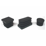 50 x puntali alettati rettangol. 40x60 mm plastica nero