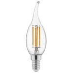 10 x led fiamma 4,0w e14 lumen 470-2700k fil. trasp.