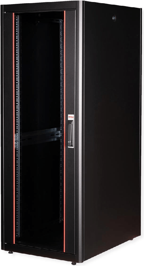 Secomp  Roline Basic - Schrank Netzwerkschrank - Glas T¼r - Jet Black, RAL 9005 - 32U - 48.3 cm (19") (26