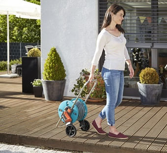 Gardena-AquaRoll-S-Carrello-avvolgitubo-Manuale-Blu-Grigio-Arancione