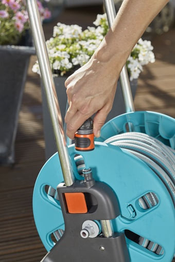 Gardena-AquaRoll-S-Carrello-avvolgitubo-Manuale-Blu-Grigio-Arancione
