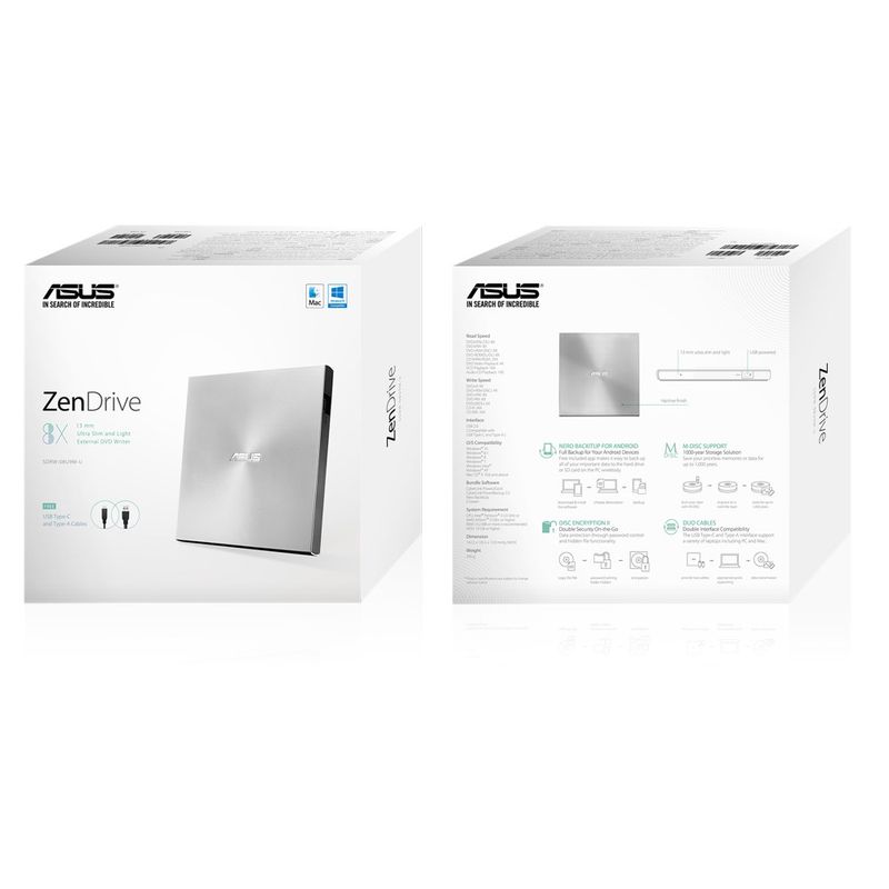 ASUS-ZenDrive-U9M-lettore-di-disco-ottico-DVD±RW-Argento