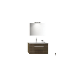 MOBILE BAGNO SOSPESO "KIO" CON LAVABO E SPECCHIO CM. 90 Misura: Bianco Lucido