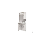 MOBILE BAGNO VENICE CM 75 CON LAVABO E SPECCHIO Misura: Bianco Lucido