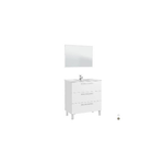 MOBILE BAGNO ATHENA 3 CASSETTI (DA MONTARE) Misura: cm 86 x 80 x 45 Bianco Lucido