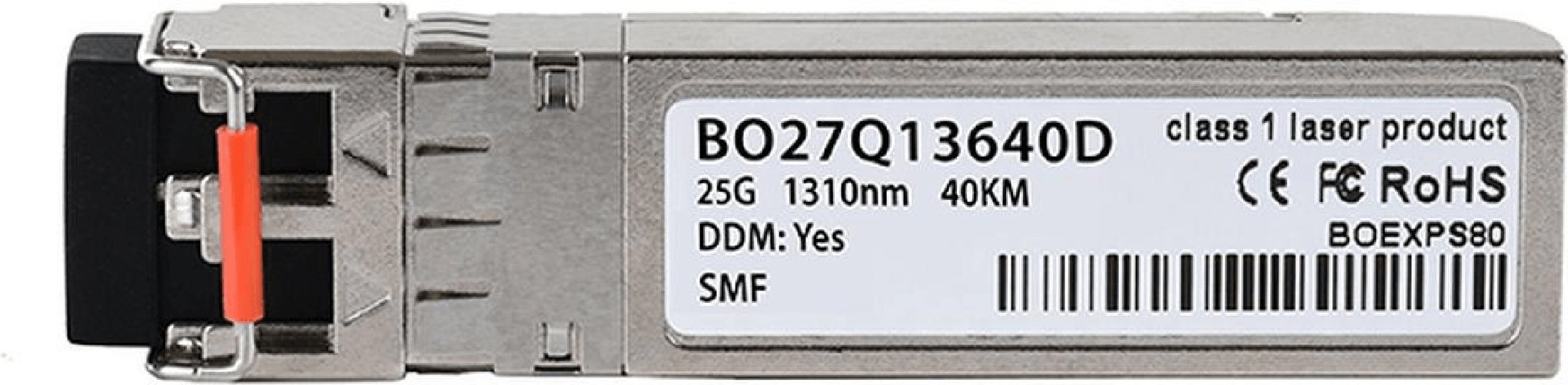 BlueOptics SFP28-25G-ER-EN-BO. SFP Transceiver-Typ: Faseroptik, Maximale Daten¼bertragungsrate: 25000 Mbit/s