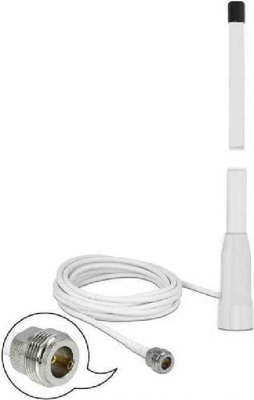 Delock-Antenna-marina-WLAN-802.11-b-g-n-N-jack-10-dBi-1105-cm-rigida-omnidirezionale-con-cavo-di-collegamento-RG-58-U-3-