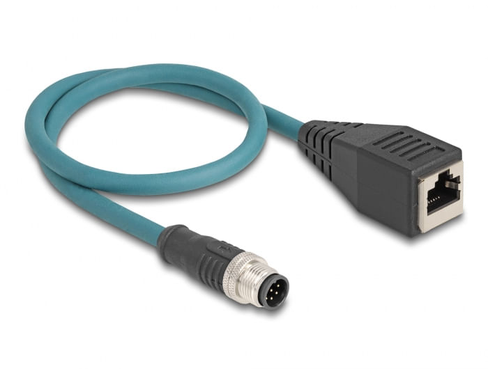 Delock-Cavo-adattatore-M12-con-codifica-A-da-8-pin-maschio-a-RJ45-femmina-da-50-cm