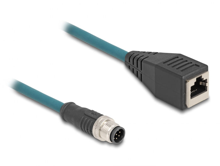 Delock-Cavo-adattatore-M12-con-codifica-A-da-8-pin-maschio-a-RJ45-femmina-da-50-cm