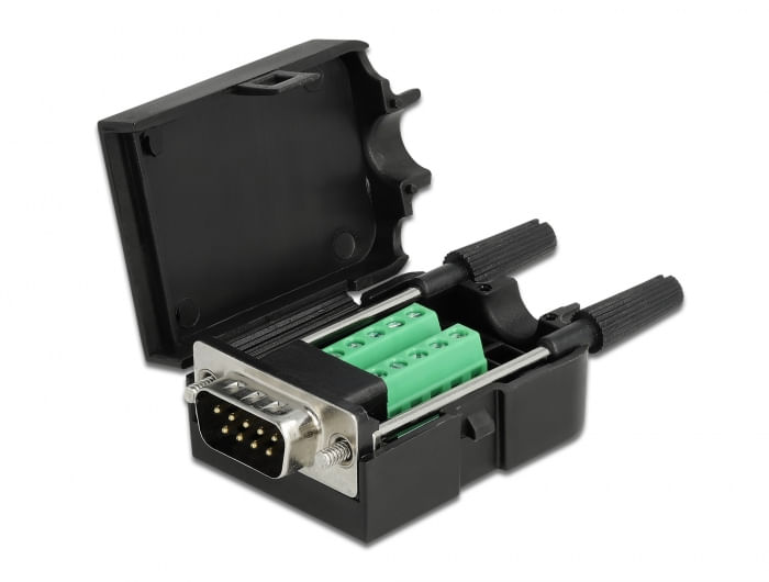 Delock-D-Sub9-maschio-a-morsettiera-con-alloggiamento