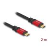 Delock-Cavo-USB-2.0-Spina-USB-Type-C-da-2-m-rosso-in-metallo