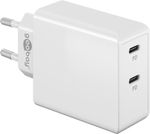 Caricabatterie-rapido-doppio-USB-C-PD--36-W--bianco---Adattatore-di-ricarica-con-2-porte-USB-C--Power-Deliv