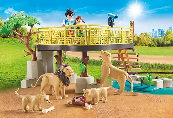 Playmobil-Family-Fun---Leoni-nel-recinto-esterno--71192-