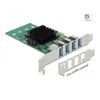 Anschlsse-extern-4-x-USB-3.0-Typ-A-Buchse-intern-1-x-PCI-Express-x4-V2.0--Chipsatz-4-x-Renesas-uPD720202--Datentransferr