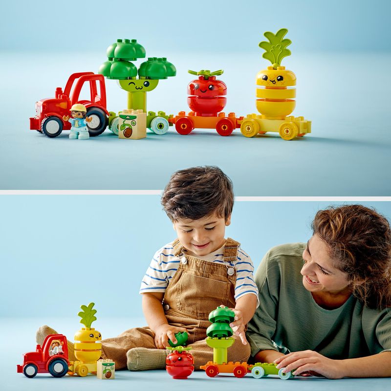 LEGO-DUPLO-My-First-10982-Il-Trattore-di-Frutta-e-Verdura-Gioco-Impilabile-per-Bambini-da-15-a-3-Anni-Giochi-Educativi