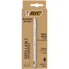 BIC-Cristal-Re-New-Penna-Ricaricabile-Nera-a-Sfera-Fusto-in-Metallo--Punta-1mm--Confezione-1-Penna---2-Ricariche