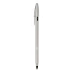 BIC-Cristal-Re-New-Penna-Ricaricabile-Nera-a-Sfera-Fusto-in-Metallo--Punta-1mm--Confezione-1-Penna---2-Ricariche