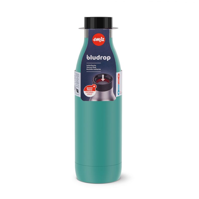 EMSA-Bludrop-Color-N31110-Uso-quotidiano-700-ml-Acciaio-inox-Verde