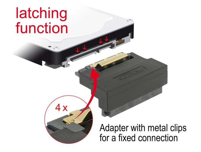DeLOCK---SATA-Adapter---Serial-ATA-150-300-600---SATA-Combo--S--bis-SATA-Combo--R--abgewinkelt---Schwarz--63943-