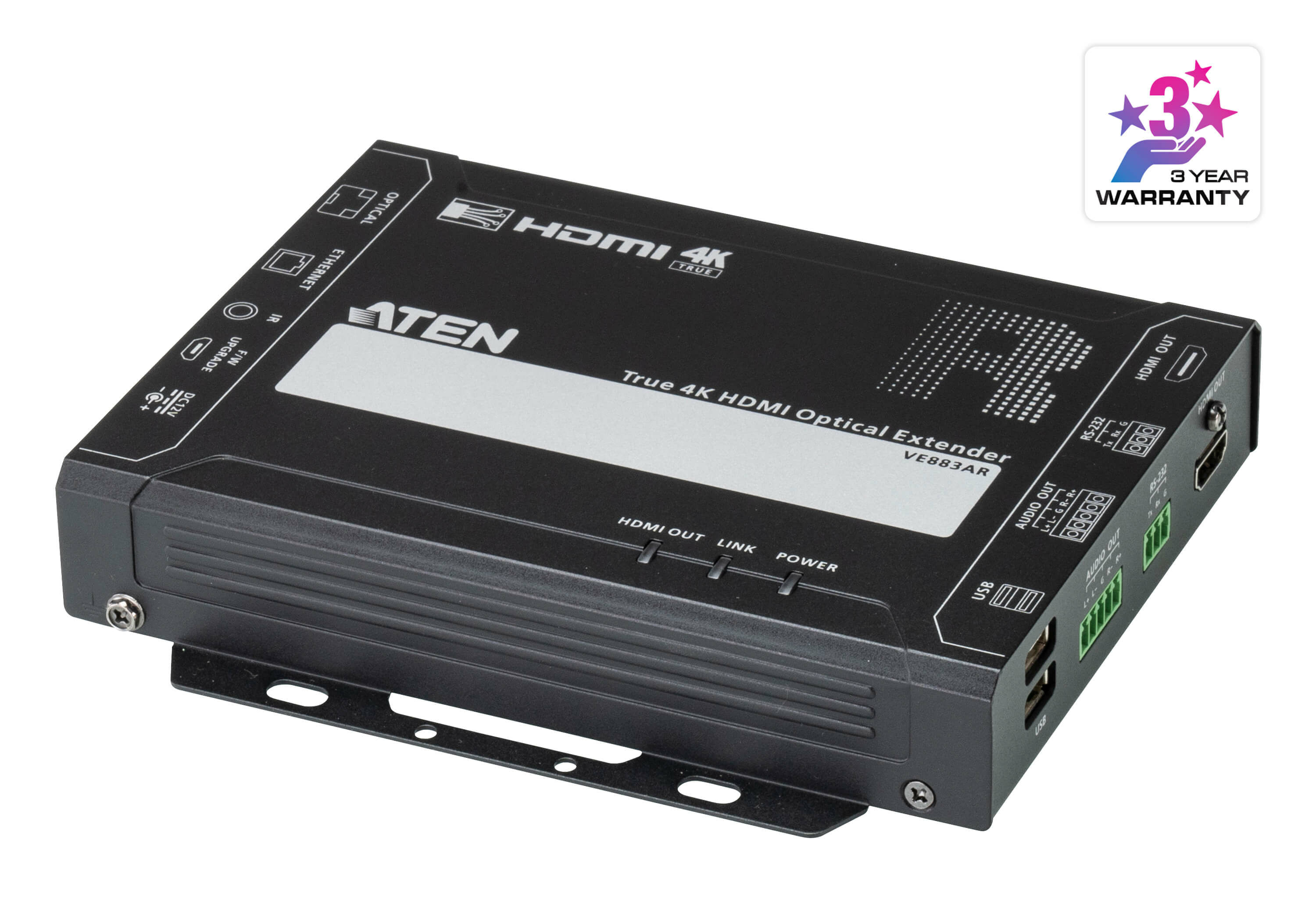ATEN Ricevitore ottico HDMI True 4K (4K@300m (K1, MM) / 10km (K2, SM))