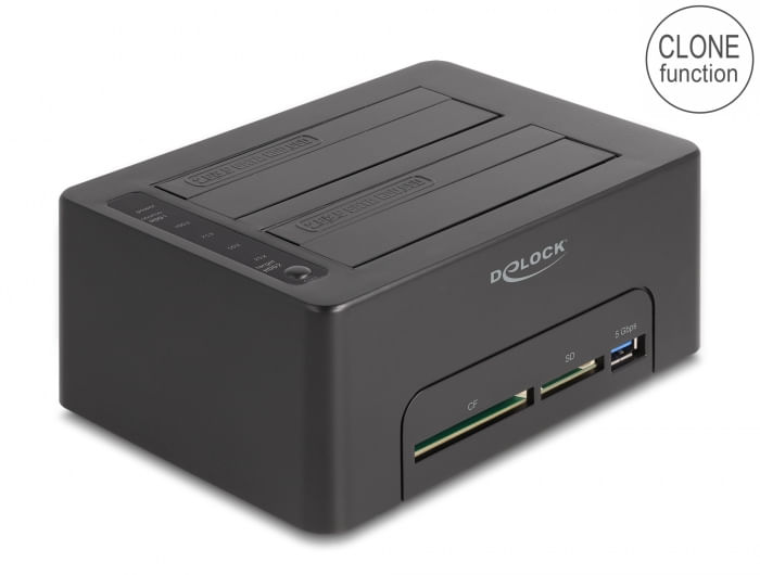 Delock-Doppia-docking-station-USB-per-2-x-SATA-HDD-SSD-con-funzione-clone-e-porta-USB-aggiuntiva-per-lettore-di-schede