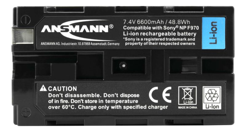 Ansmann-A-Son-NP-F970-Polimeri-di-litio--LiPo--6600-mAh