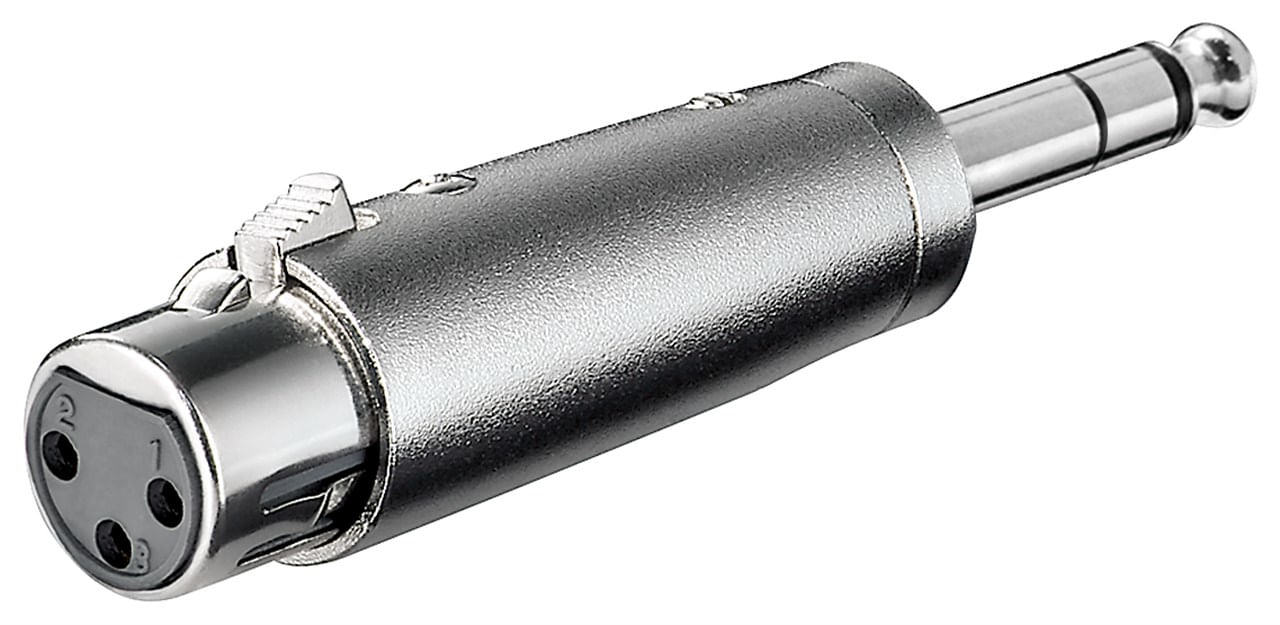 Goobay 27514 adattatore per inversione del genere dei cavi XLR 6.35 mm Acciaio inox
