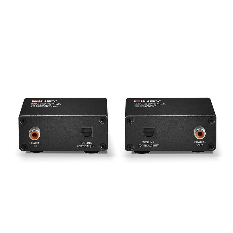 Lindy-70456-moltiplicatore-AV-Trasmettitore-e-ricevitore-AV-Nero--150m-Cat.6-TosLink-Optical-----Coaxial-Digital-Audio--