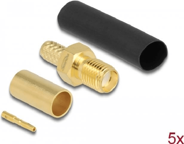 DeLOCK SMA femmina per crimpare LMR200 con tubo termoretraibile adatto