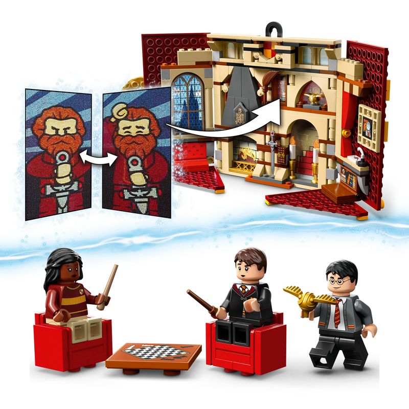 LEGO-Harry-Potter-76409-Stendardo-della-Casa-Grifondoro-da-Parete-Sala-Comune-Castello-di-Hogwarts-Giocattolo-da-Collezione
