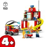 LEGO-60375-City-Fire-Caserma-Dei-Pompieri-E-Autopompa-Con-Camion-Giocattolo-Dei-Vigili-Del-Fuoco-Giochi-Per-Bambini-E-Bambine-Dai-4-Anni-Idee-Regalo-Multicolore