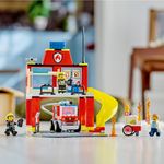 LEGO-60375-City-Fire-Caserma-Dei-Pompieri-E-Autopompa-Con-Camion-Giocattolo-Dei-Vigili-Del-Fuoco-Giochi-Per-Bambini-E-Bambine-Dai-4-Anni-Idee-Regalo-Multicolore