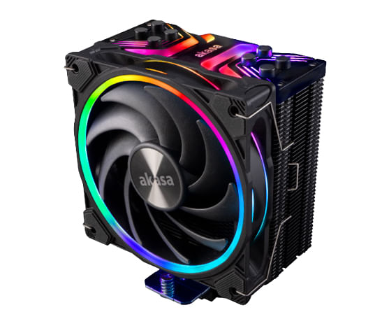 Akasa Soho H4 Plus Processore Raffreddatore d'aria 12 cm Nero 1 pz (Akasa Soho H4 Plus ARGB Heatsink & Fan Intel & AMD S