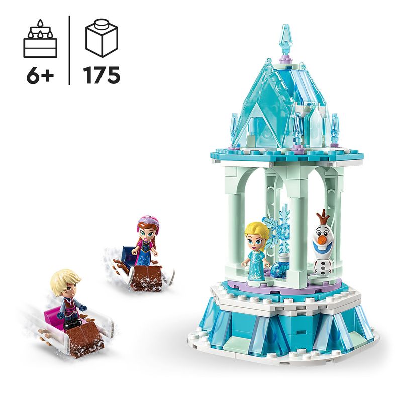 LEGO-Disney-Frozen-43218-La-Giostra-Magica-di-Anna-ed-Elsa-Ispirato-al-Castello-di-Frozen-con-Micro-Bambolina-della-Principessa