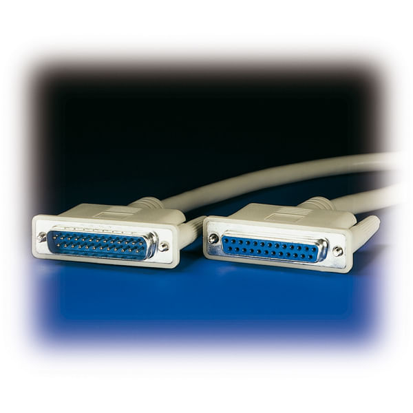ROLINE-6m-RS232-cavo-seriale-Grigio-25-pin-D-SUB-RS232--ROLINE-RS232-Cable-DB25-DB25.-M-F.-Beige.-6.0m-