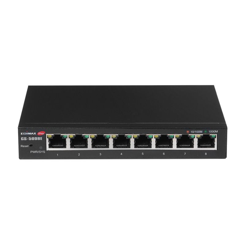 Edimax-GS-5008E-switch-di-rete-Gestito-Gigabit-Ethernet--10-100-1000--Nero