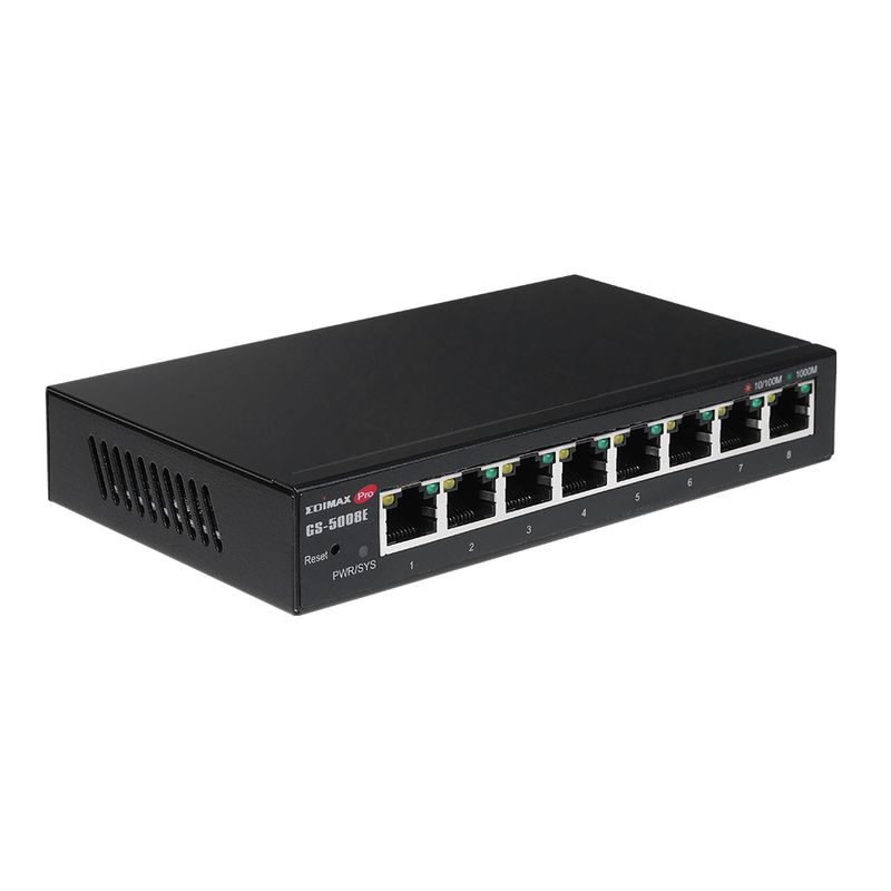 Edimax-GS-5008E-switch-di-rete-Gestito-Gigabit-Ethernet--10-100-1000--Nero