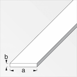 5 x profilo bianco h.200 cm piatto 30x2 mm