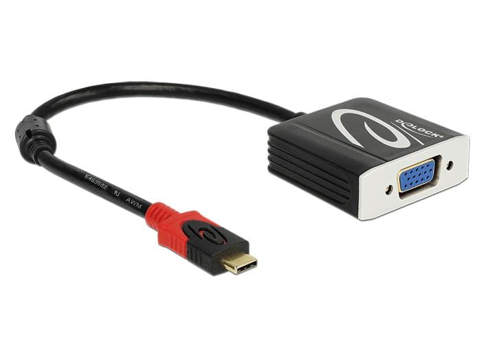 Anschlsse-1x-USB-Type-C-Stecker--1x-VGA-15-Pin-Buchse--Chipsatz-Realtek-RTD2169U--VGA-Anschluss-mit-Muttern--DisplayPort