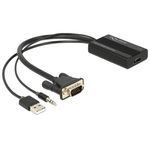 Delock Anschlsse Eingang 1 x VGA 15 Pin Stecker 1 x Klinke 3 Pin Stecker (Audio) 1 x USB 2