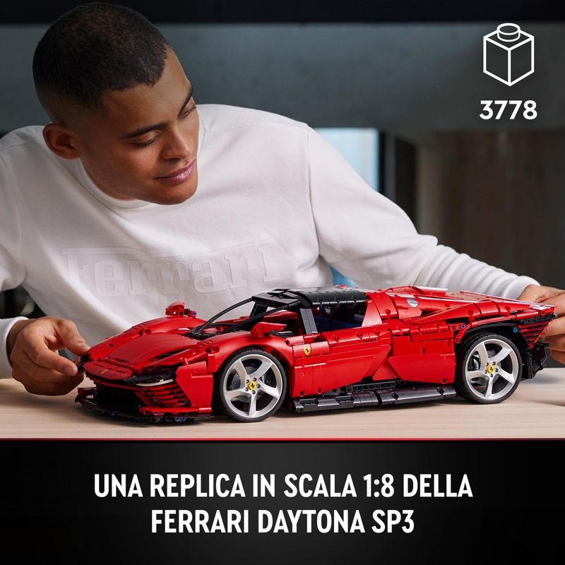 LEGO-Technic-42143-Ferrari-Daytona-SP3-Modellino-Auto-da-Costruire-Supercar-Scala-1-8-Set-Collezione-Adulti-Idea-Regalo