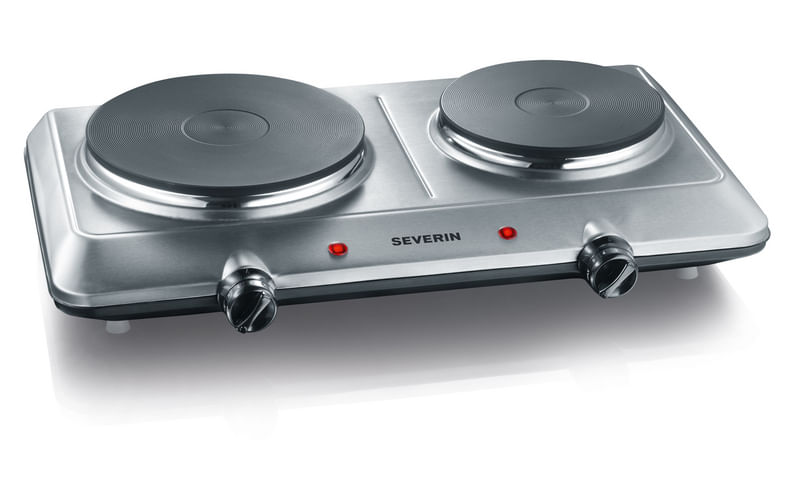 Severin DK 1014 Acciaio inox Superficie piana Piastra sigillata 2 Fornello(i)
