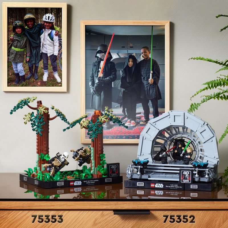 LEGO-Star-Wars-diorama-di-The-Speeder-Chase-su-Endor-con-Luke-Skywalker