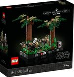 LEGO-Star-Wars-diorama-di-The-Speeder-Chase-su-Endor-con-Luke-Skywalker