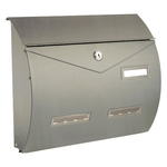 1PZ x CASSETTA POSTALE PORTA RIVISTA 'BUSTA' metallizzato argentometallizzato argento
