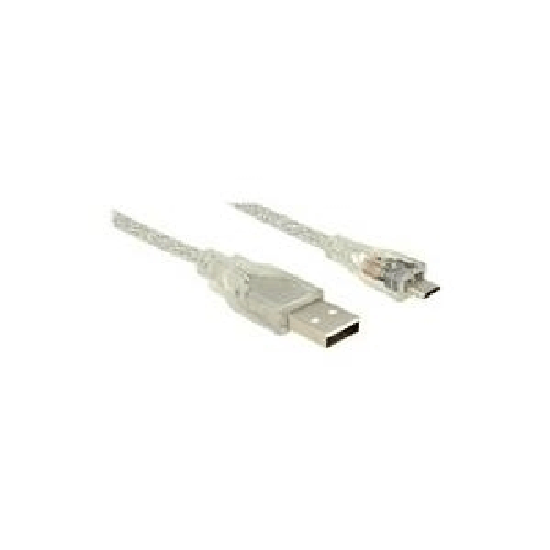 Delock-Cavo-USB-2.0-Tipo-A-maschio--USB-2.0-Micro-B-maschio-1-m-trasparente